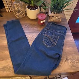 High rise skinny jeans